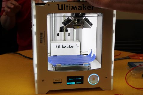 The 3D printer will be used for certain projects, and students and teachers must go through training before using the machine. A demonstration of the new printer occurred on April 16.