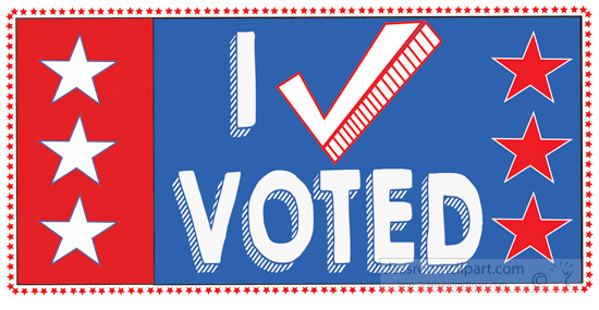 I Voted With Stars Clipart