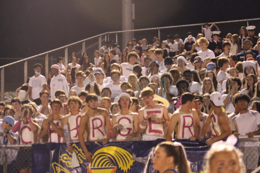 The Oxford High School student section, known as the OZONE, spectates the football game against Tupelo. Oxford won the game 22-6. After three away games in a row, Oxford returns home Oct. 29 on Senior Night to play Grenada.