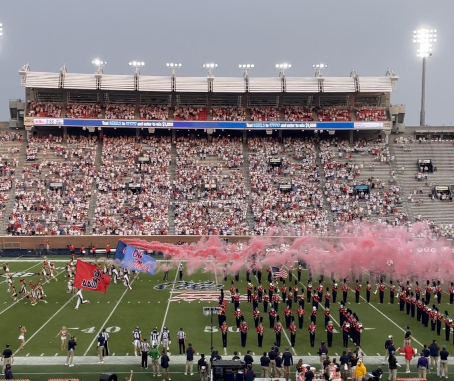 The+Austin+Peay+Governors+played+at+Vaught-Hemingway+Stadium+against+the+Ole+Miss+Rebels+on+September+11%2C+2021.+The+Rebels+won+54-17.